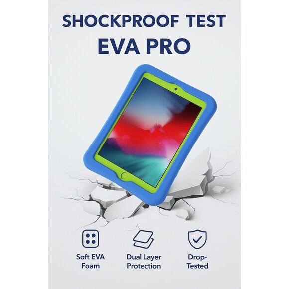 Kids EVA PRO iPad Case Shockproof Handle Stand Cover For iPad Blue - Picture 3 of 7